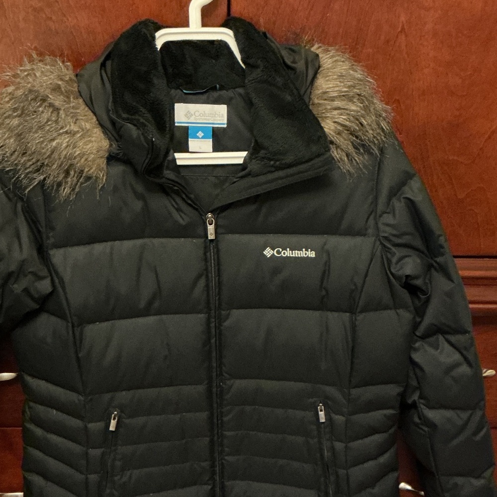 Columbia Black Ski & Snow Jacket with Fur Trim